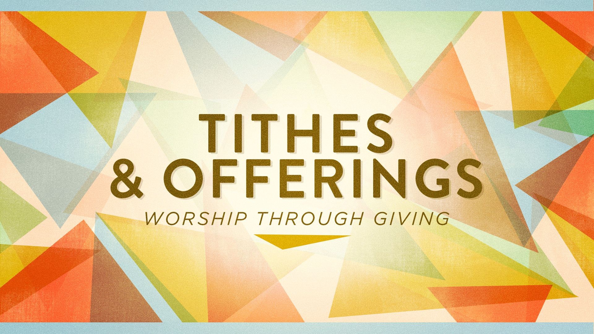 Worship Through Giving